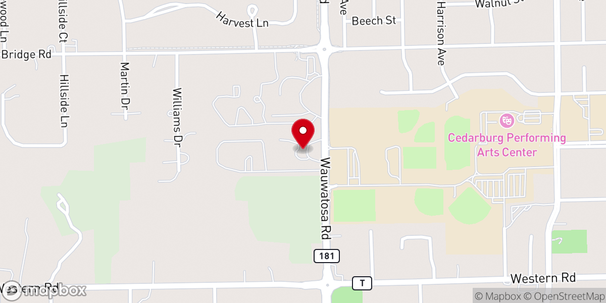 Map showing location of Redeemer Evangelical Lutheran Church