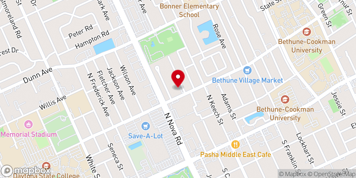 Map showing location of Westside Church of Christ