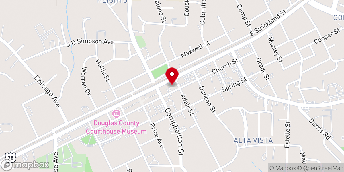 Map showing location of Cityreach Church North Douglasville