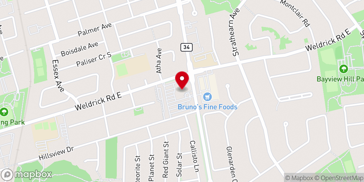 Map showing location of Richmond Hill Christian Community Church