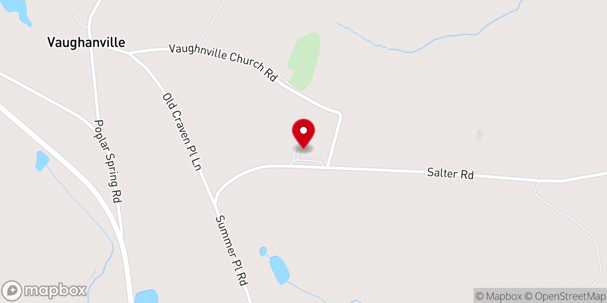 Map showing location of St. Vaughnville Baptist Church