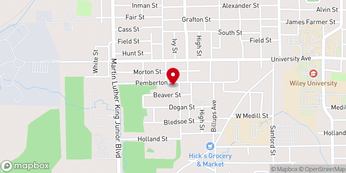 Map showing location of Mt Zion Spiritual Church