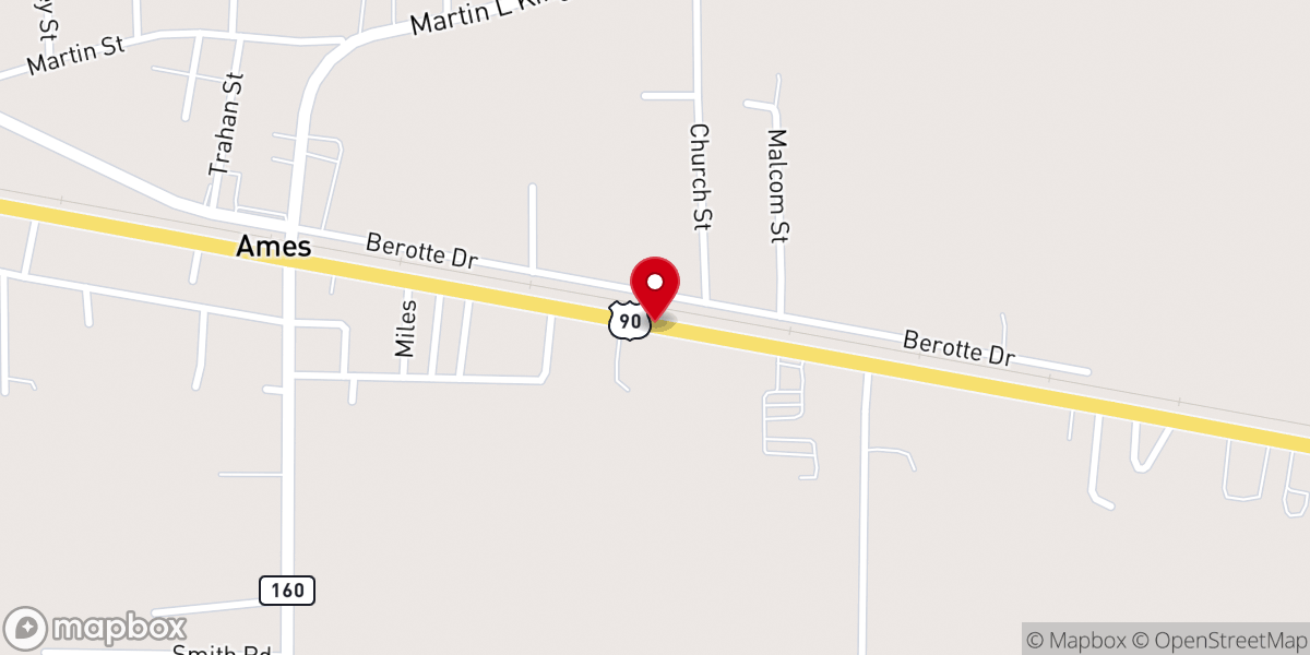 Map showing location of Central Liberty Baptist Church