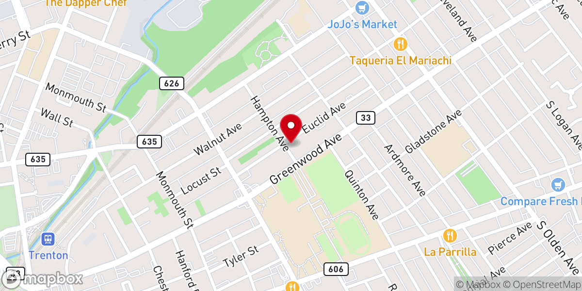 Map showing location of Fountain of Life Center (Trenton Campus)