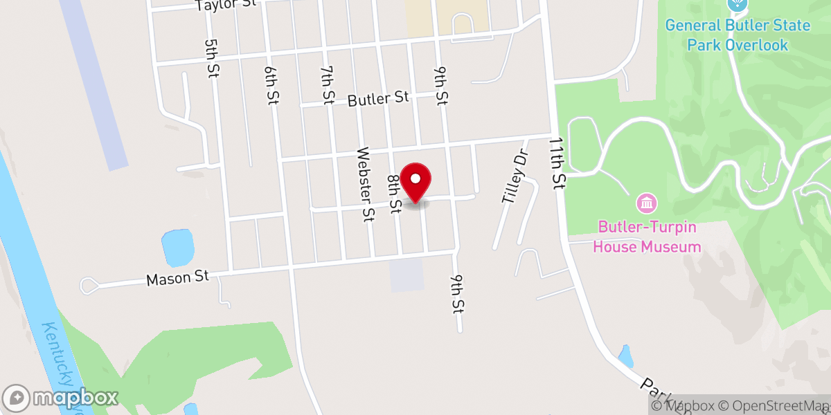 Map showing location of Calvary Apostolic Church