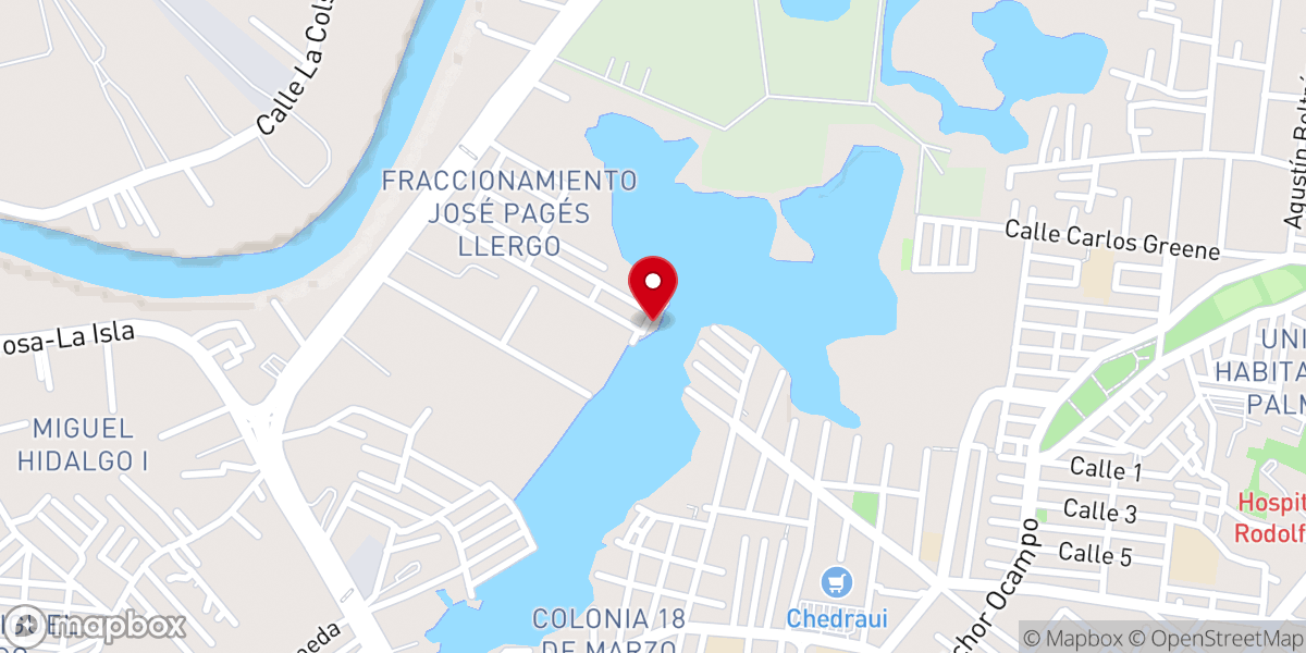 Map showing location of Iglesia San Pedro Y San Pablo