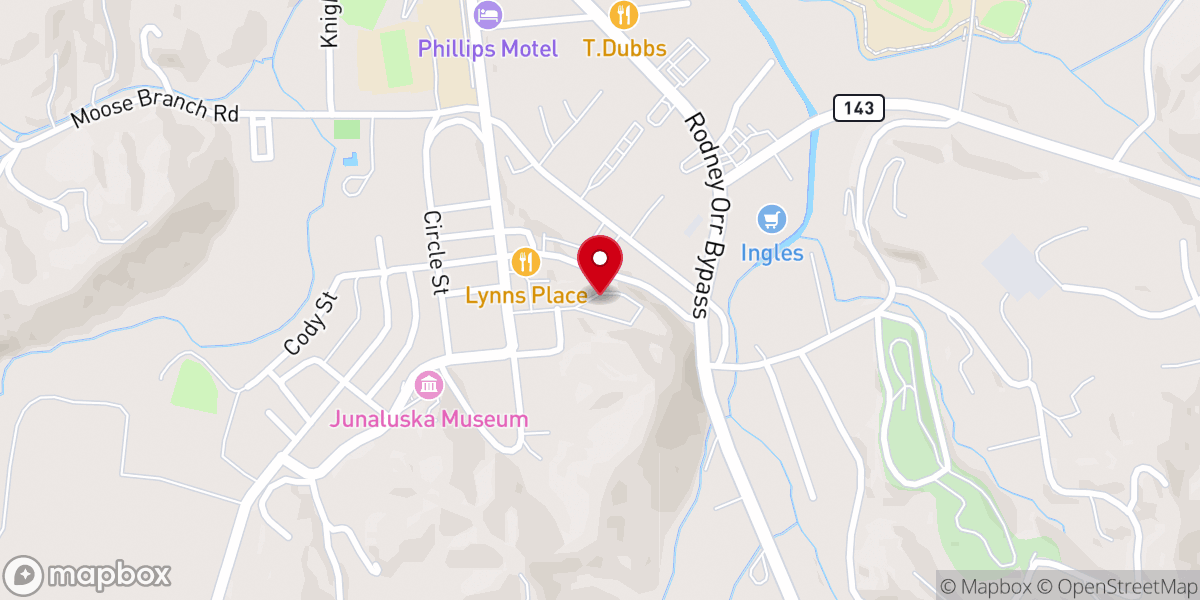 Map showing location of First Baptist Church