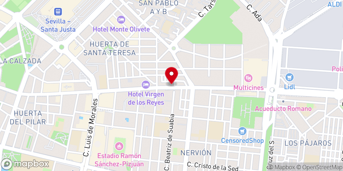 Map showing location of Templete de la Cruz del Campo