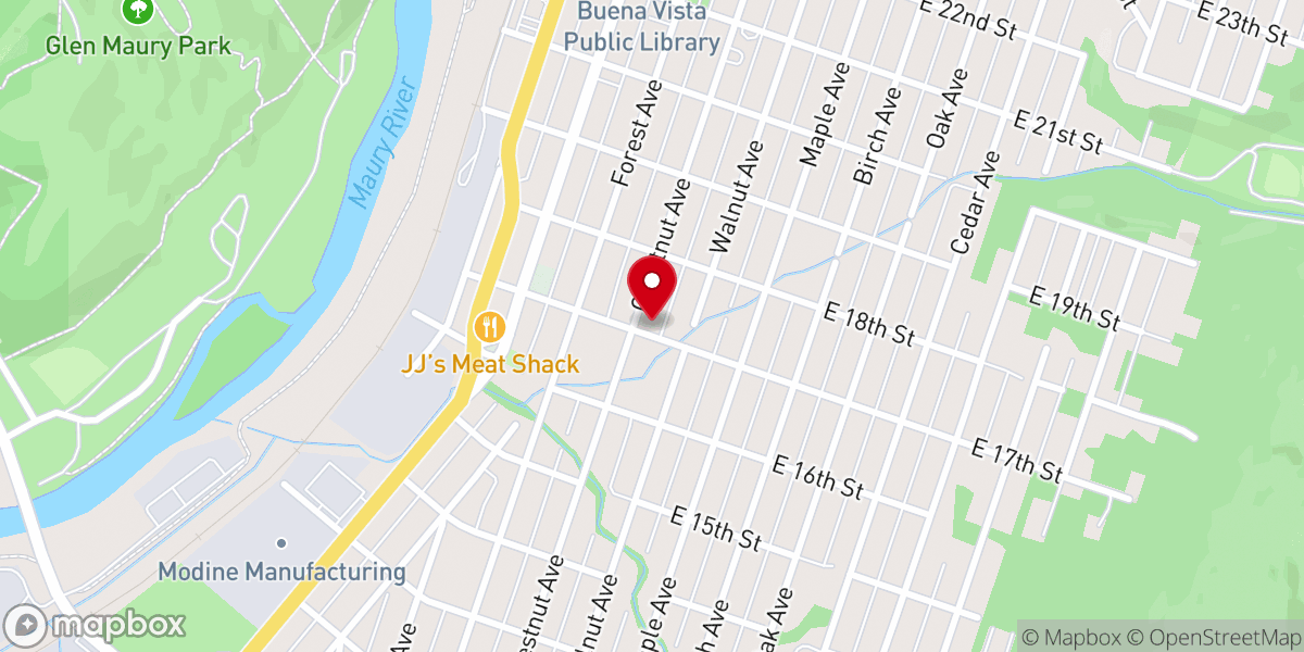Map showing location of Buena Vista Pentecostal Holiness Church