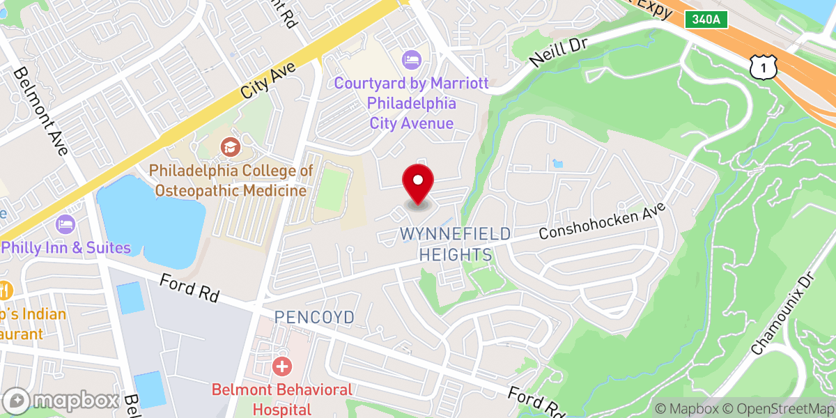 Map showing location of Sharon Baptist Church