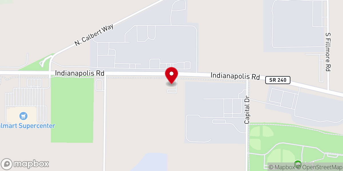 Map showing location of Greencastle Church of Christ