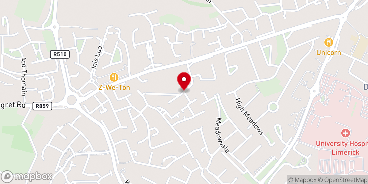 Map showing location of Abbey Ct