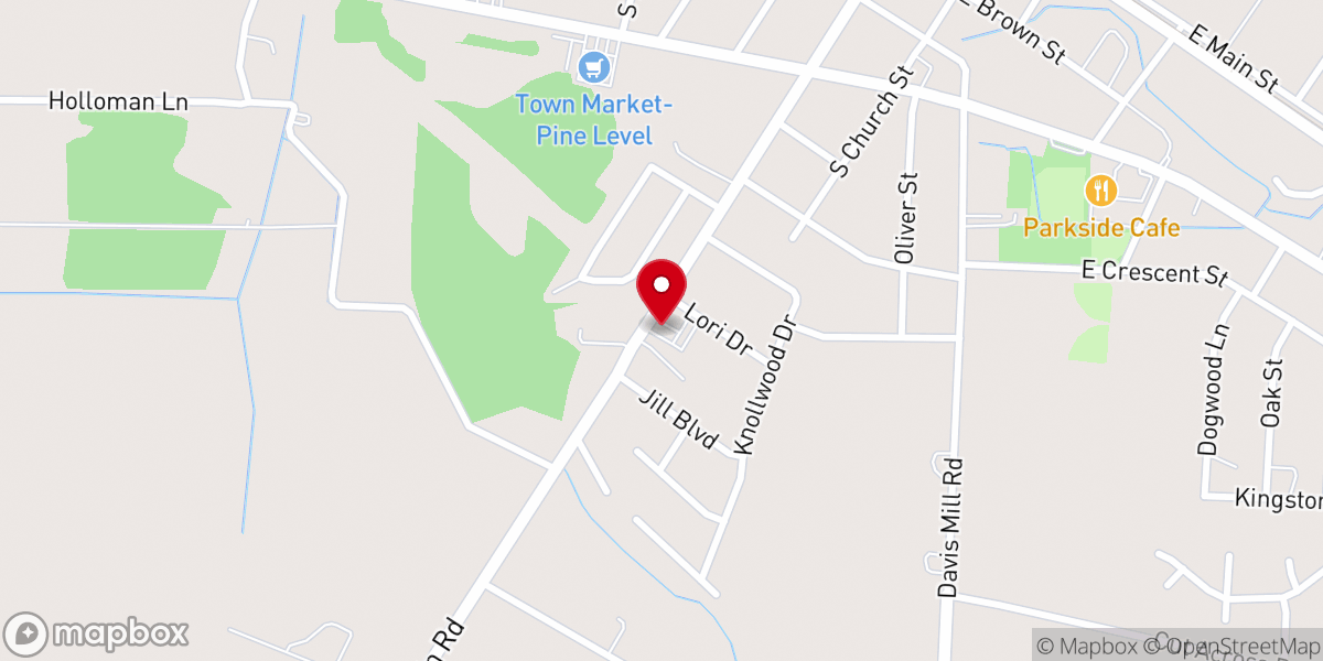 Map showing location of Giles Chapel FWB Church