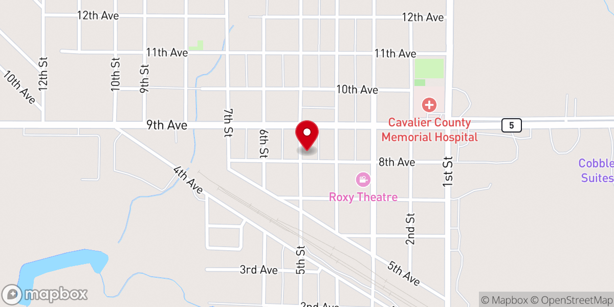 Map showing location of Presbyterian Church