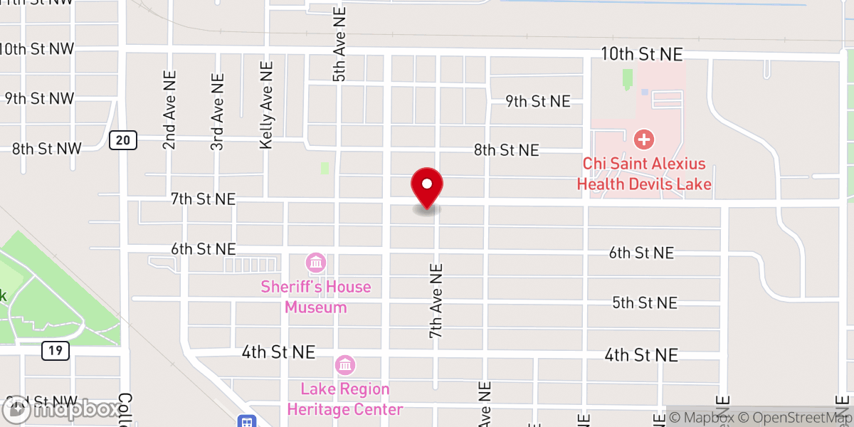 Map showing location of St Peter's Lutheran Church