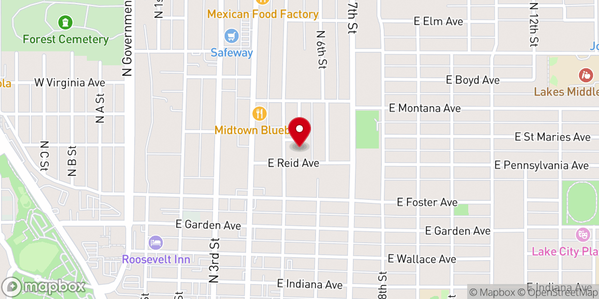 Map showing location of Trinity Lutheran Church-ELCA