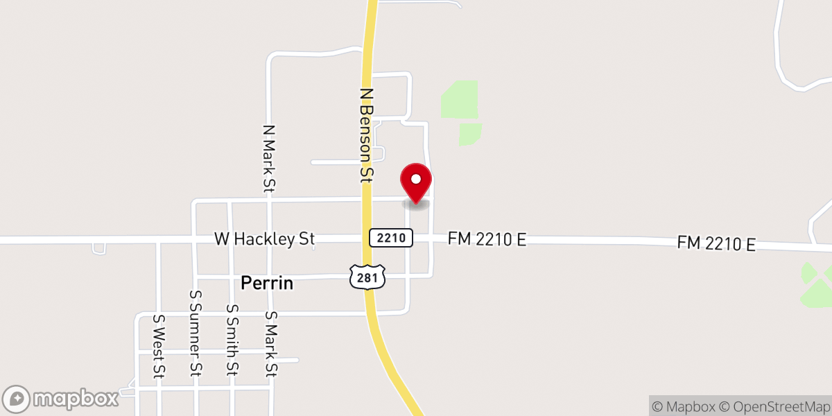 Map showing location of Assembly of God Church