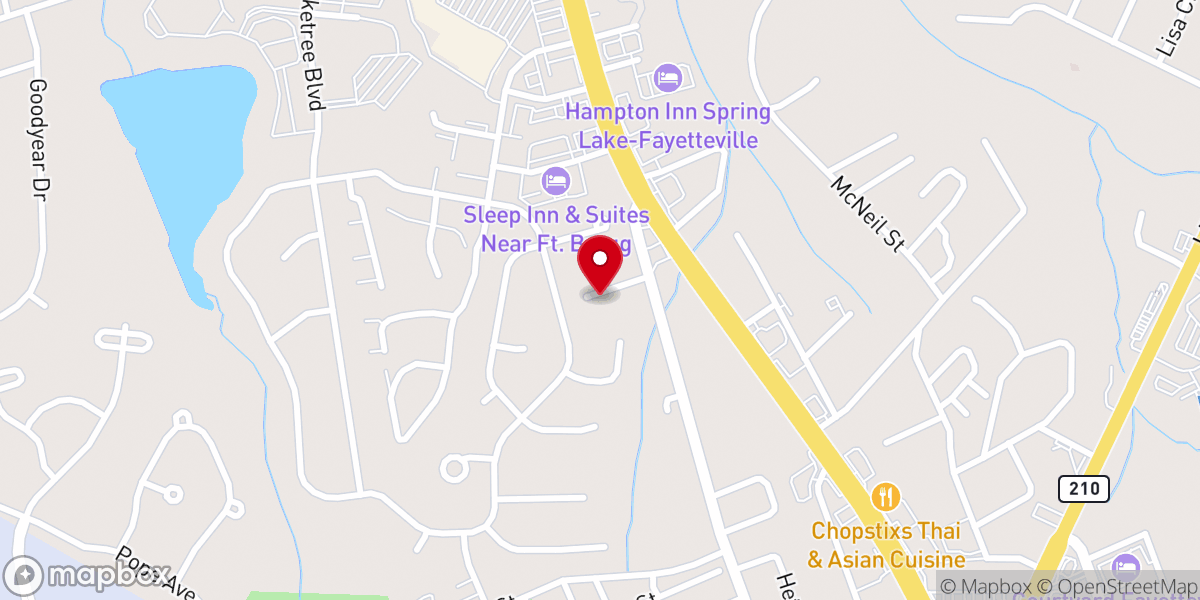 Map showing location of Spring Lake Assembly-God Church