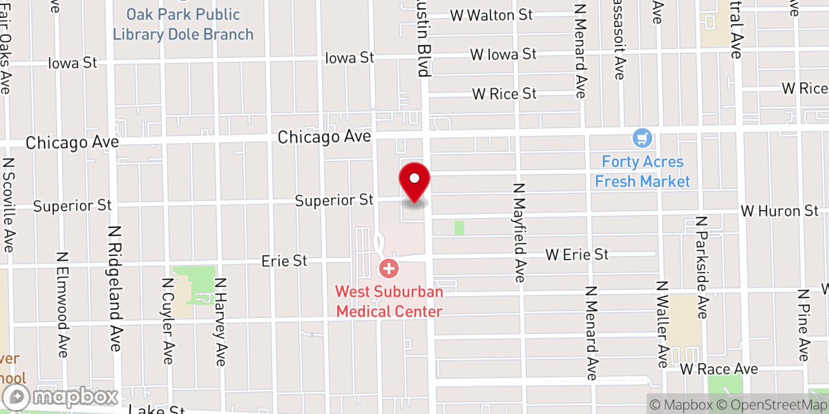 Map showing location of New Life Ministries C.O.G.I.C.