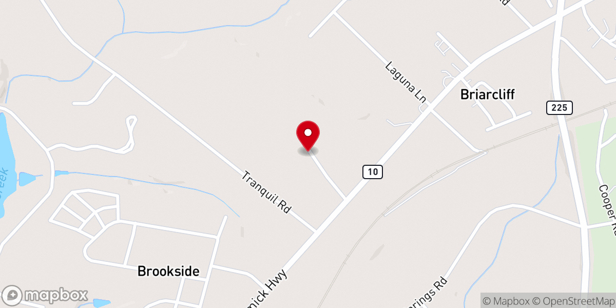 Map showing location of Tranquil United Methodist Church