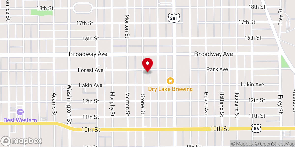Map showing location of First United Methodist Church