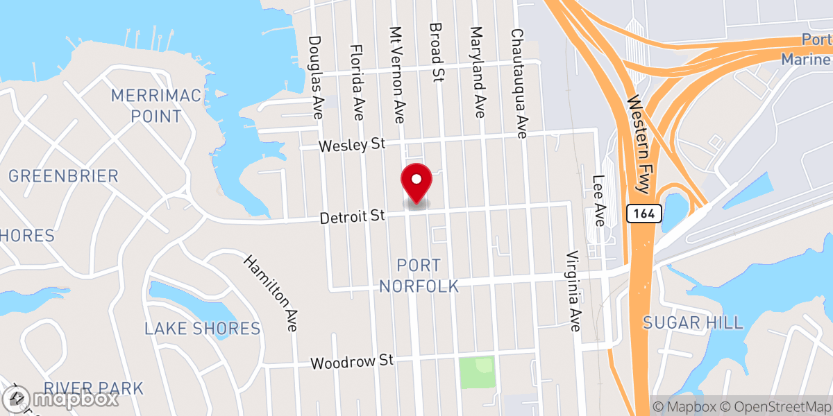 Map showing location of Port Norfolk Pentecostal Assembly Church