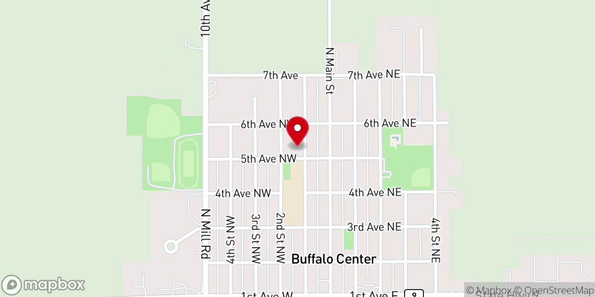 Map showing location of Saint Patricks Catholic Church