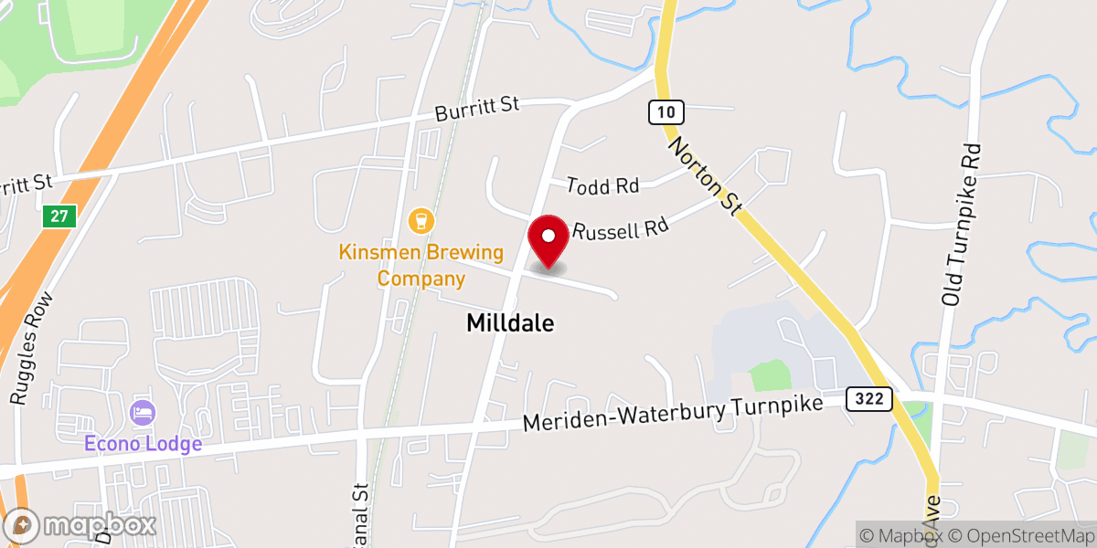 Map showing location of Milldale