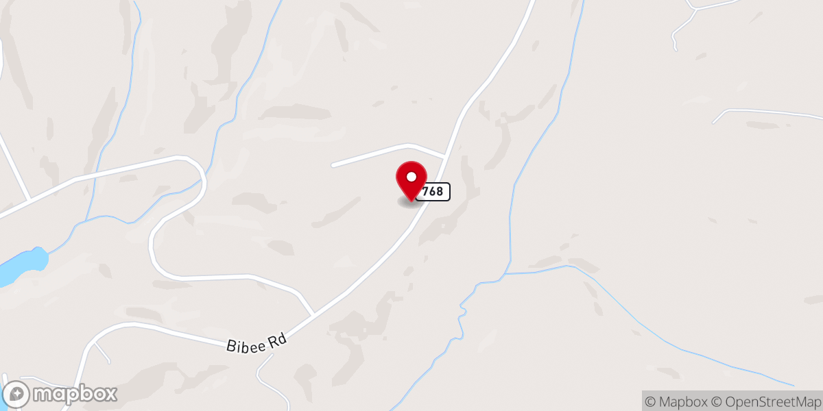 Map showing location of Summersett Baptist Church