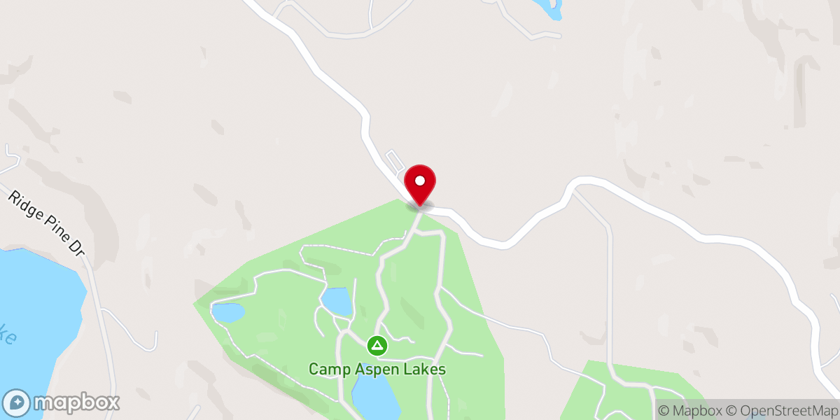 Map showing location of Camp Aspen Lakes