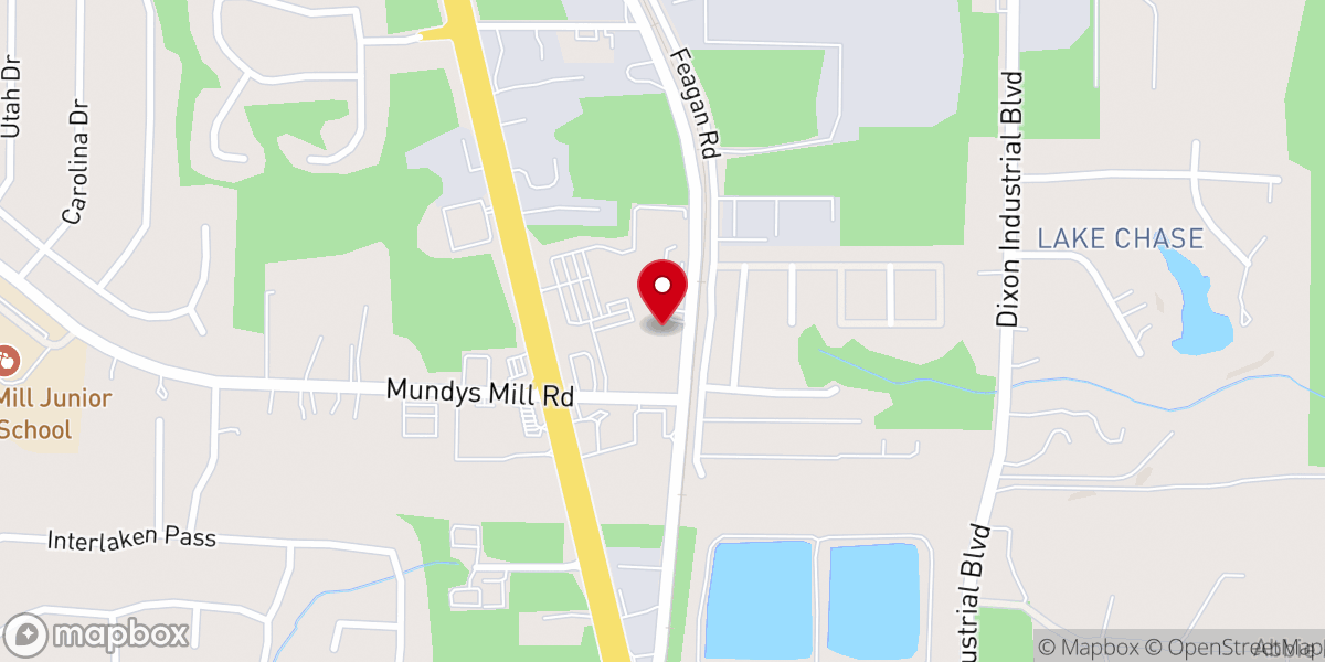 Map showing location of Jonesboro Church of God