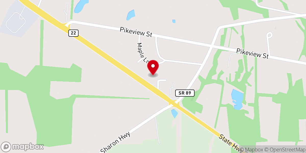 Map showing location of Weakley County Baptist Association