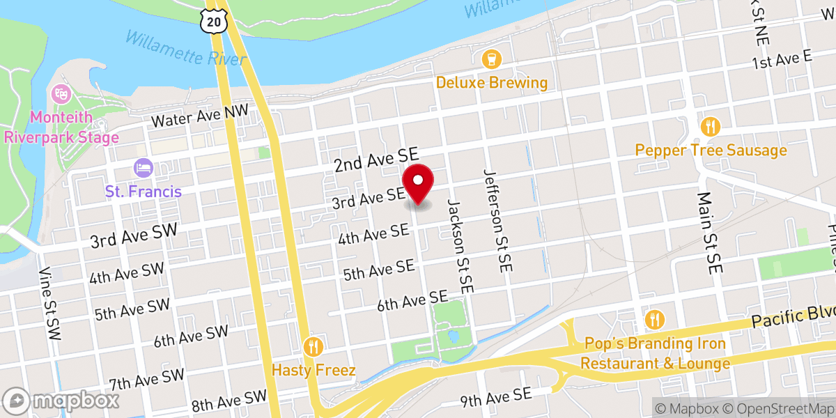 Map showing location of Willamette Community Church