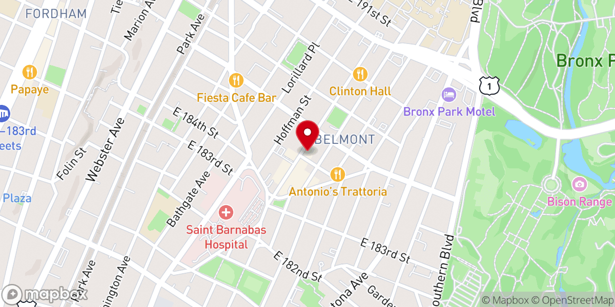 Map showing location of Vincent's Meat Market