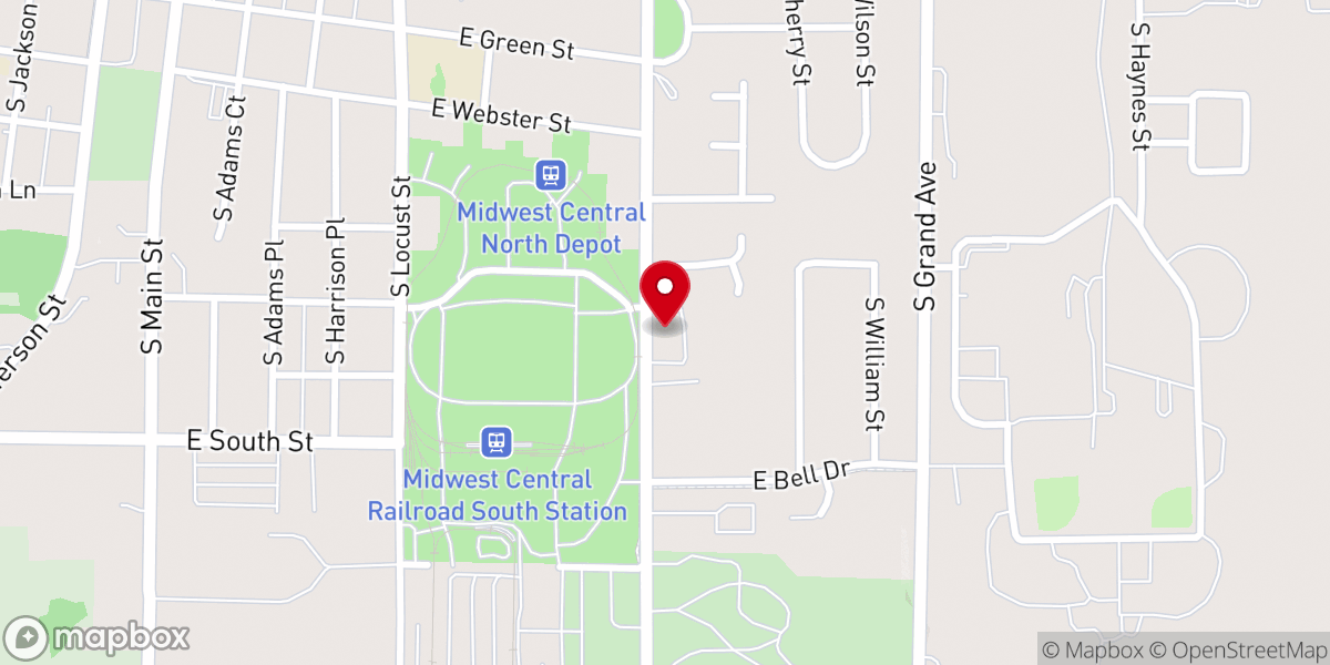 Map showing location of First Presbyterian Church