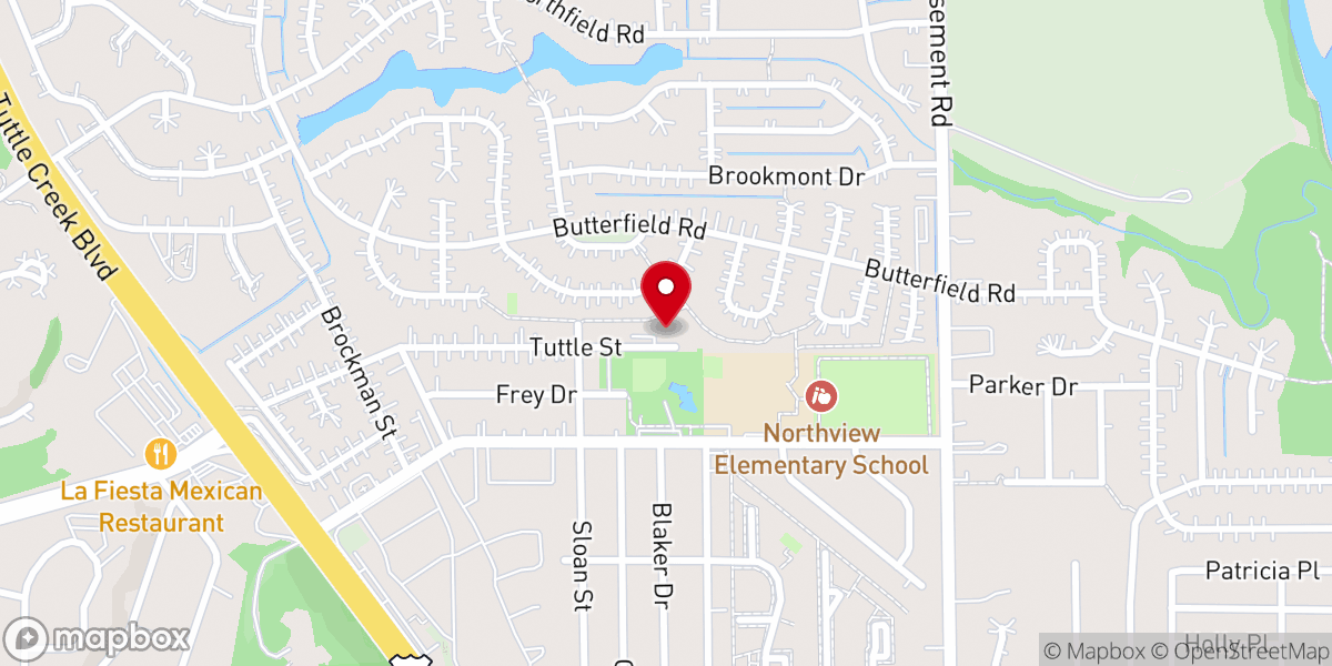 Map showing location of Manhattan Baptist Church