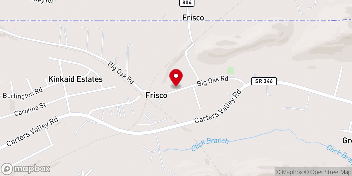 Map showing location of Calvary Lighthouse Baptist Church