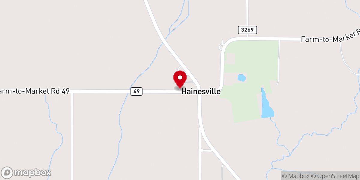 Map showing location of Old Hainesville Baptist Church
