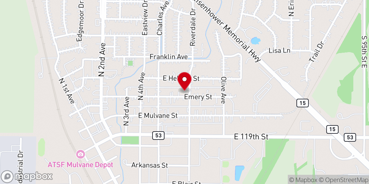 Map showing location of College Hill Church of Christ