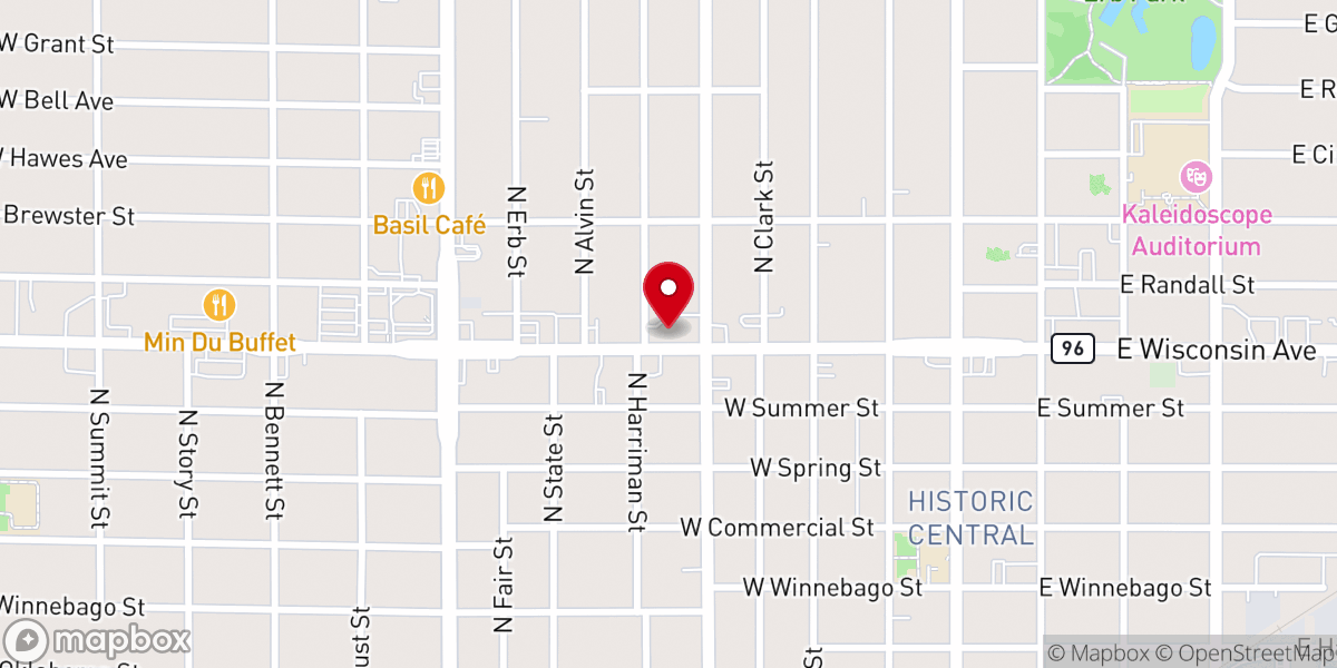 Map showing location of Refuge Church