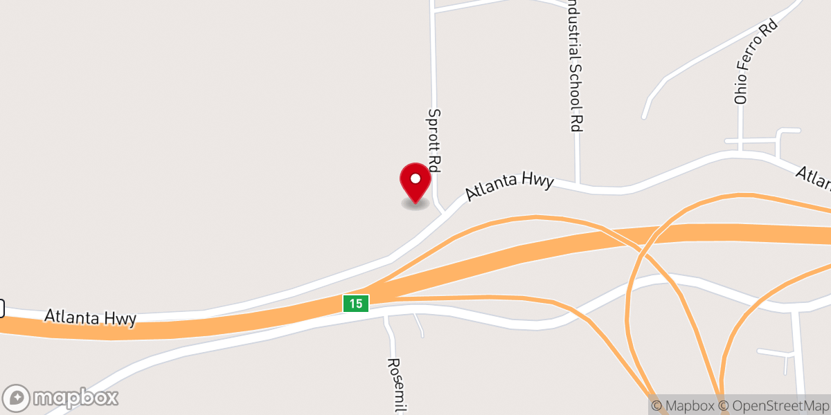 Map showing location of Mt Olive Baptist Church