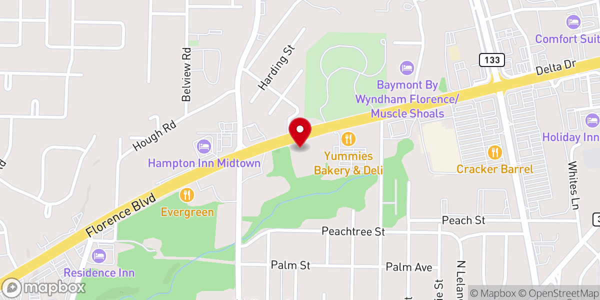Map showing location of Florence Boulevard Church of Christ