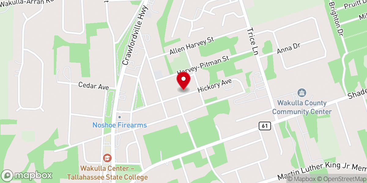 Map showing location of Riversink Baptist Church