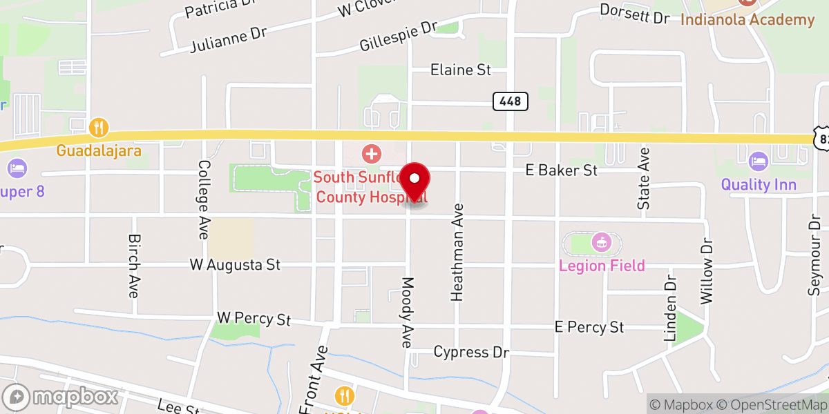 Map showing location of St Stephen's Episcopal Church