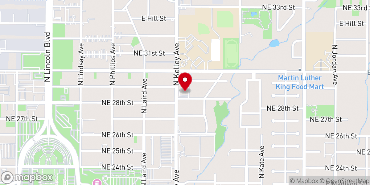 Map showing location of Greater New Zion Baptist Church