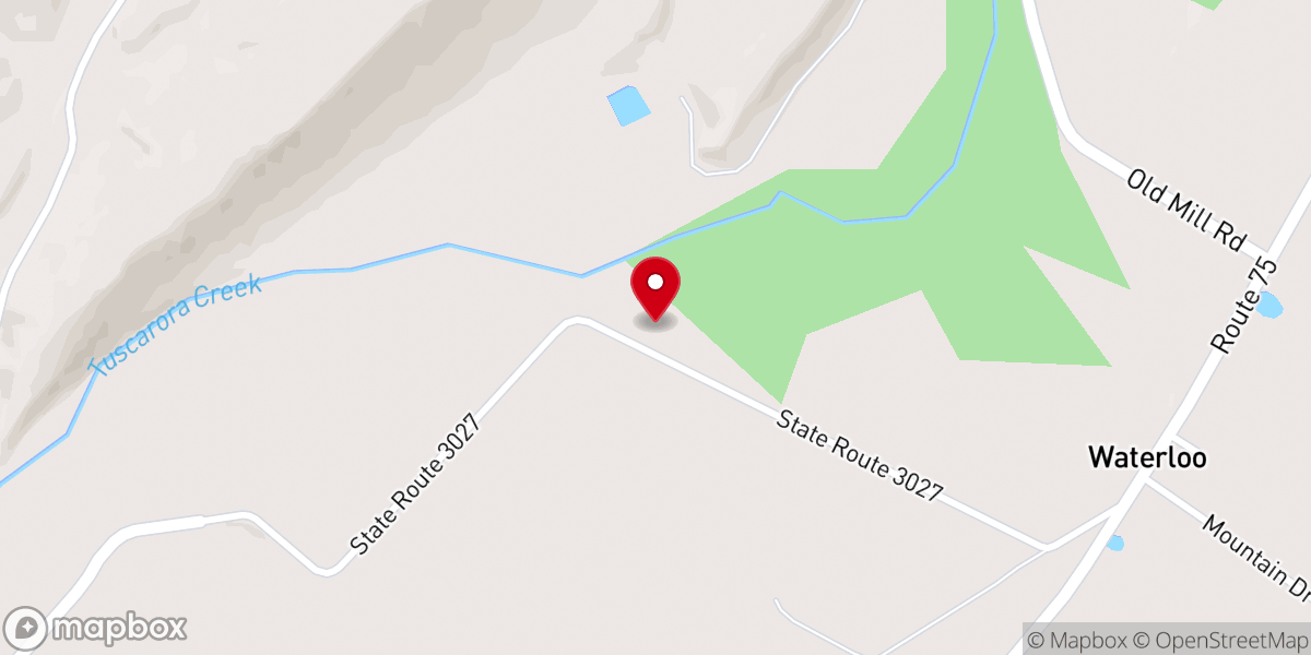 Map showing location of Upper Tuscarora Presbyterian Church
