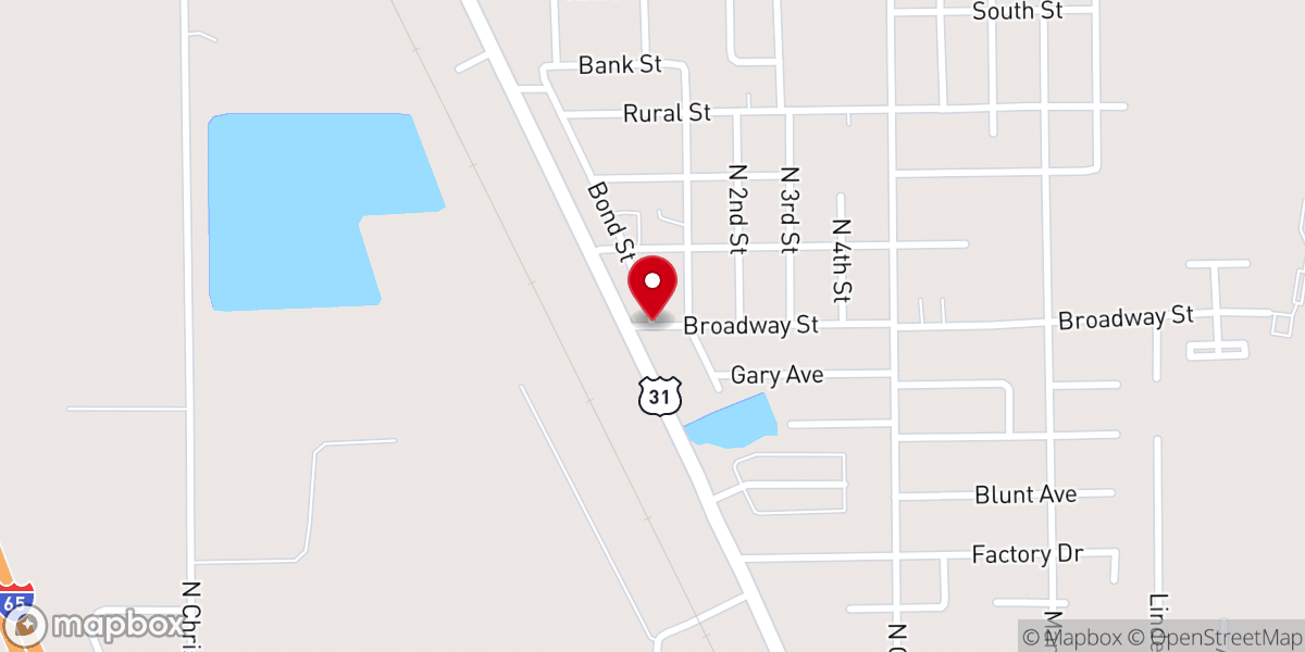 Map showing location of Broadway Pentecostal Church