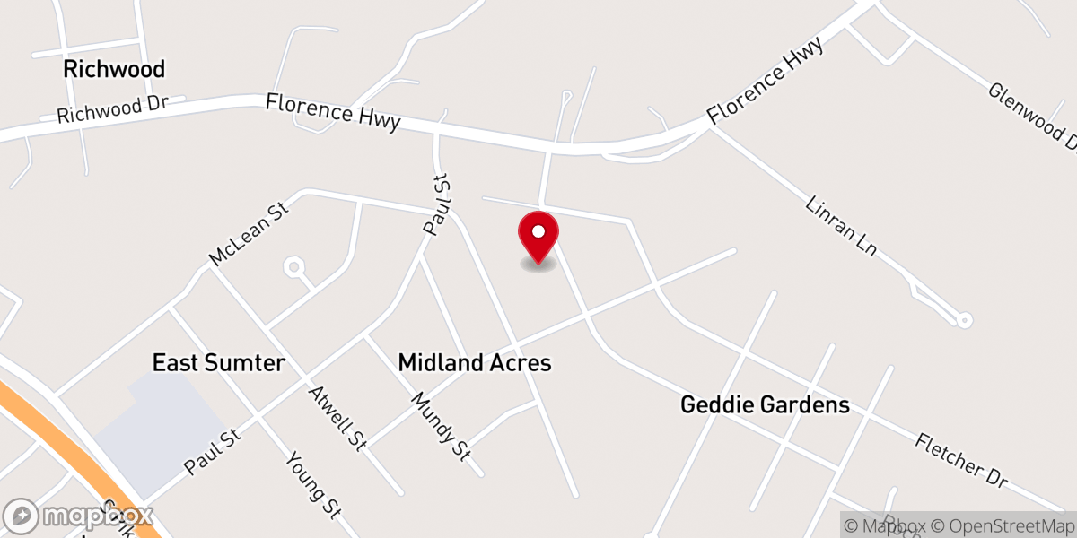 Map showing location of Grace Full Gospel Church