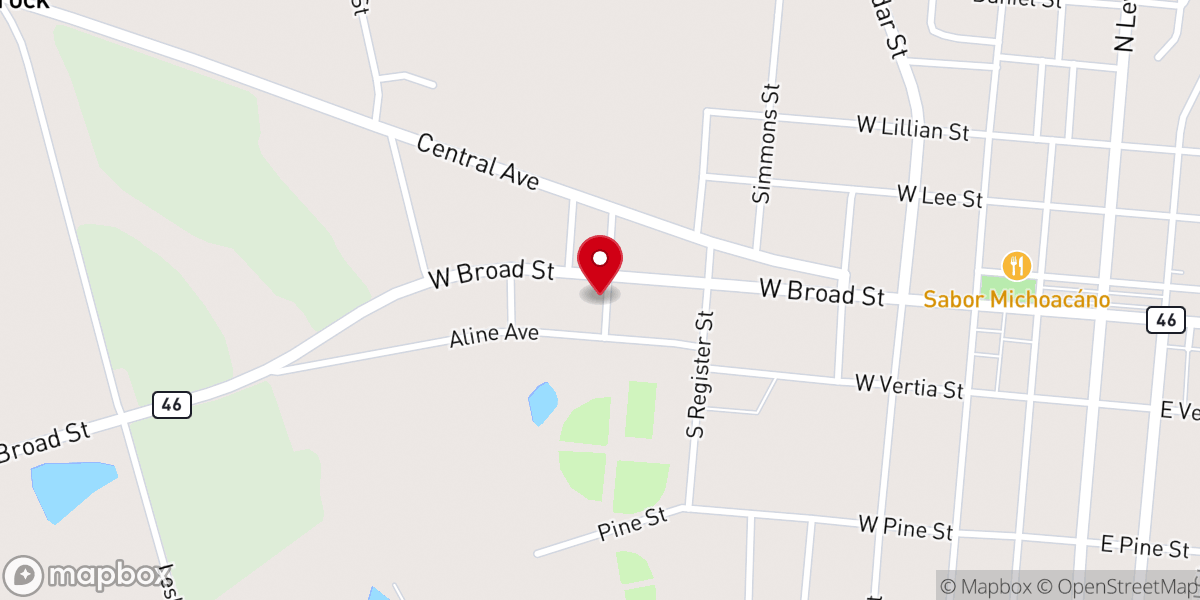 Map showing location of Church of Christ