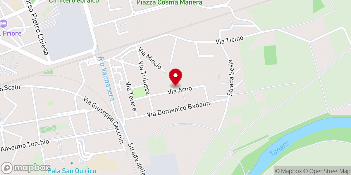 Map showing location of Sala del Regno dei Testimoni di Geova